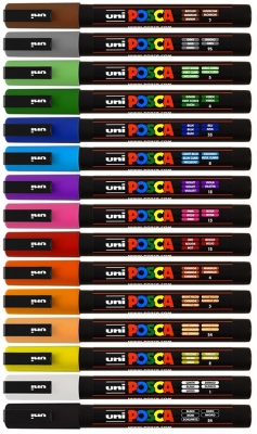 Marker cu vopsea PC-3M Posca 0.9 - 1.3 mm Uni-Ball